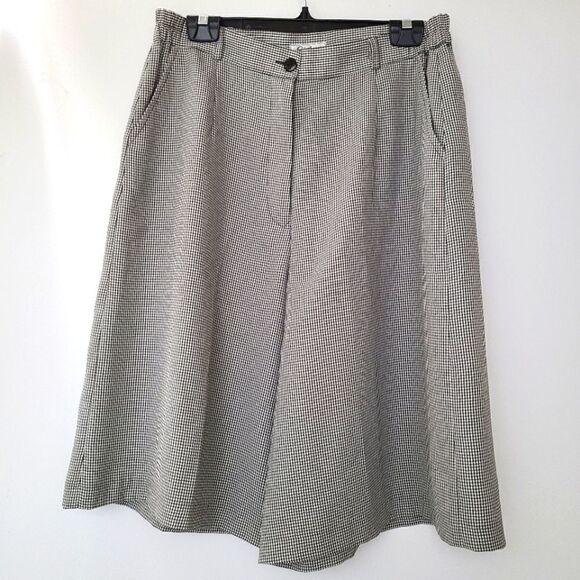 Shukmei Gingham Pleated Shorts – Black & White, Size 13 - Picture 1 of 6